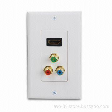 HDMI Wall Plate, Perfect to Connect High-definition Display Devices, A/V Receivers